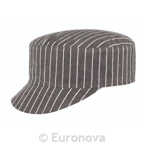 Kuharska kapa / S šiltom / new grey stripe / 2 kos